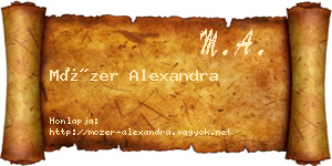 Mózer Alexandra névjegykártya