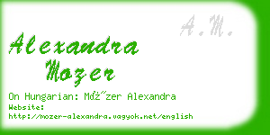 alexandra mozer business card